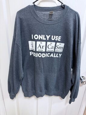 Men's Charcoal Graphic Crewneck Sweatshirt, Size XL